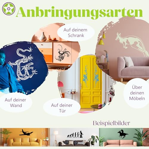 KIWISTAR Riesen Kalmar Tintenfische Wandtattoo in 6 Größen - Wandaufkleber Wall Sticker - Dekoration, Küche, Wohnzimmer, Schlafzimmer, Badezimmer