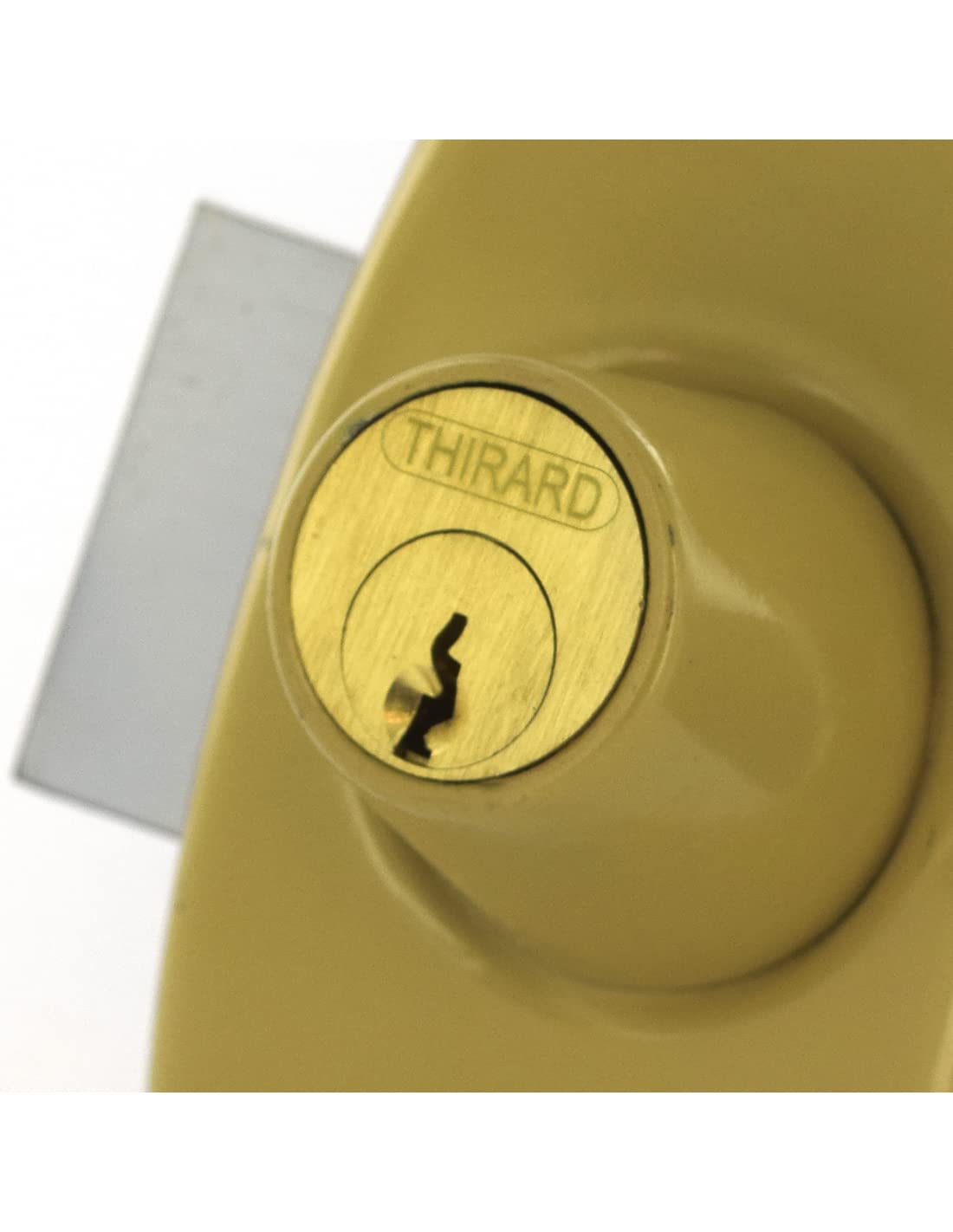 THIRARD - Doppelschloss Design 5 für Haustür, Zylinder 50 mm, Stahl, 3 Schlüssel, Bronze