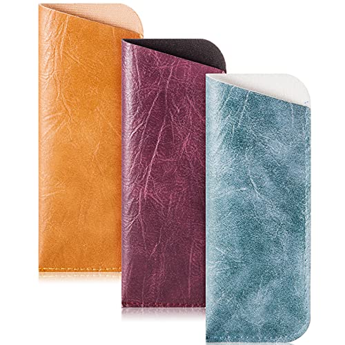 Image of TRIUMPH VISION 3 Pack Reading Glasses Pouch - Soft Eyeglasses Bag Portable Cloth Eyewear Case
