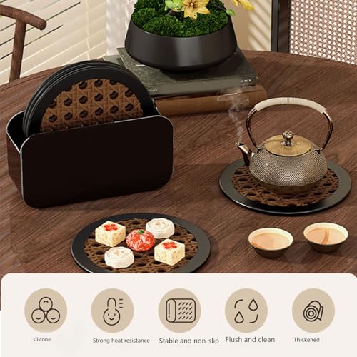 Sets de table en silicone antidérapants avec support de rangement