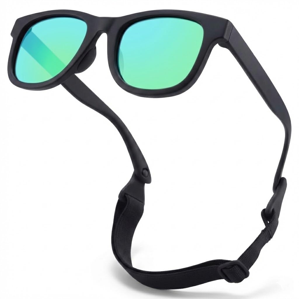 GLARDEFE Polarized Baby Sunglasses with Strap - Unbreakable Infant Sunglasses for Newborn Toddler Boys Girls Age 0-12 Months - Review, Price and Buying Guide