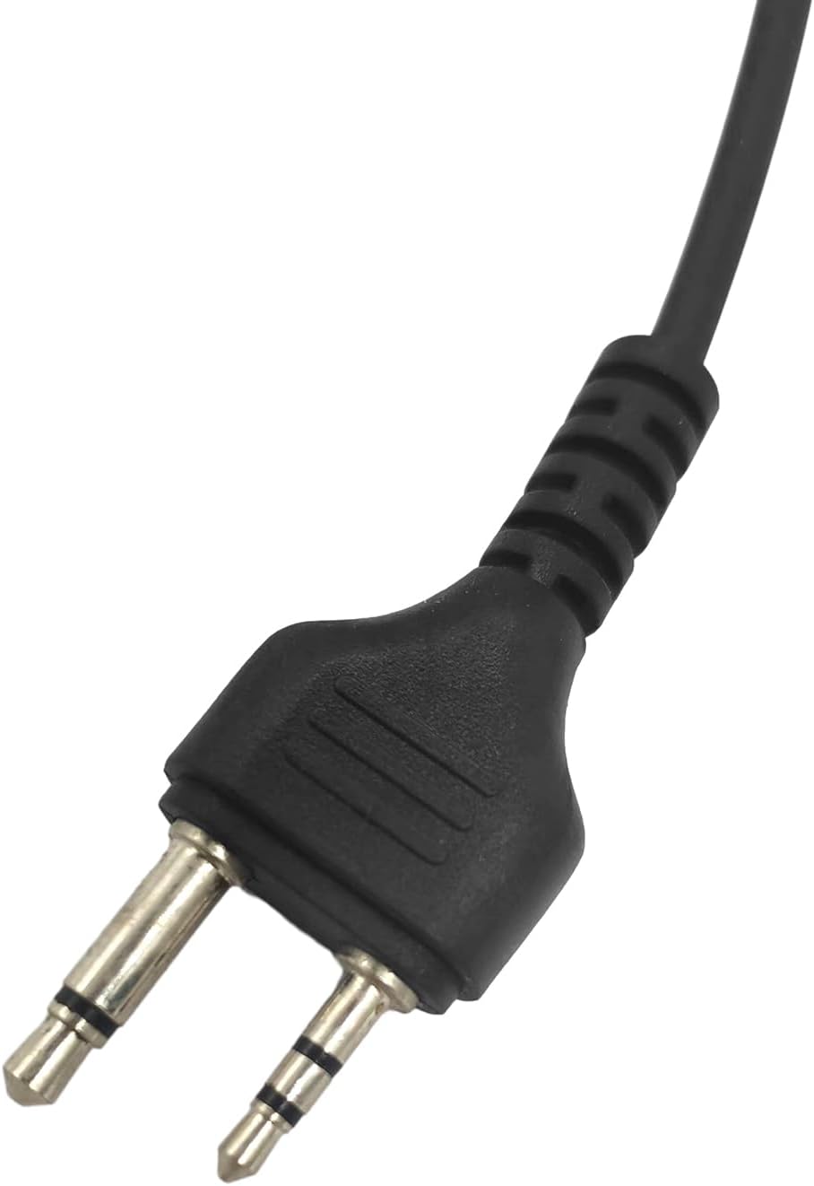 GXT1000vp4 2-Prong Earpiece with Boom Mic Ptt VOX 2 Pin Headpiece Ear Piece Kit Two Way Radio Binaural Over The Ear Earmuff Headset for Icom Midland 2-Way Walkie Talkie avph3 gxt gmrs lxt