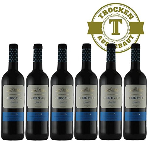 Rotwein Spanien Rioja Pueblo Viejo Tempranillo halbtrocken (6 x 0,75l)