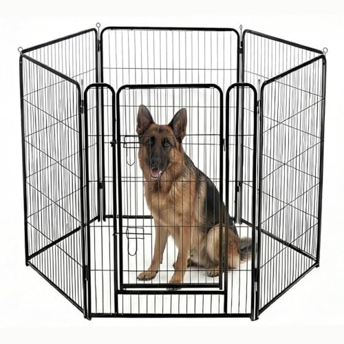 Image of NEWBULIG Dog Playpen 6 Panels 40 Inch Indoor Outdoor Metal Dog Fence Pen