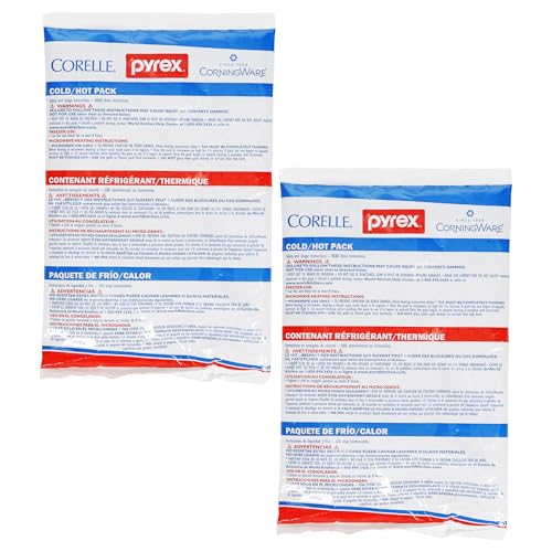 Pyrex Portable Large Cold/Hot Pack (2-Pack) - Made in The USA  