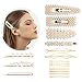 17PCS Pearl Hair Clips for Women Girls, Fashion Sweet Artificial Pearl Alligator Clips Barrettes Bobby Pins Snap Clips Decorative Hair Accessories for Party Wedding Daily