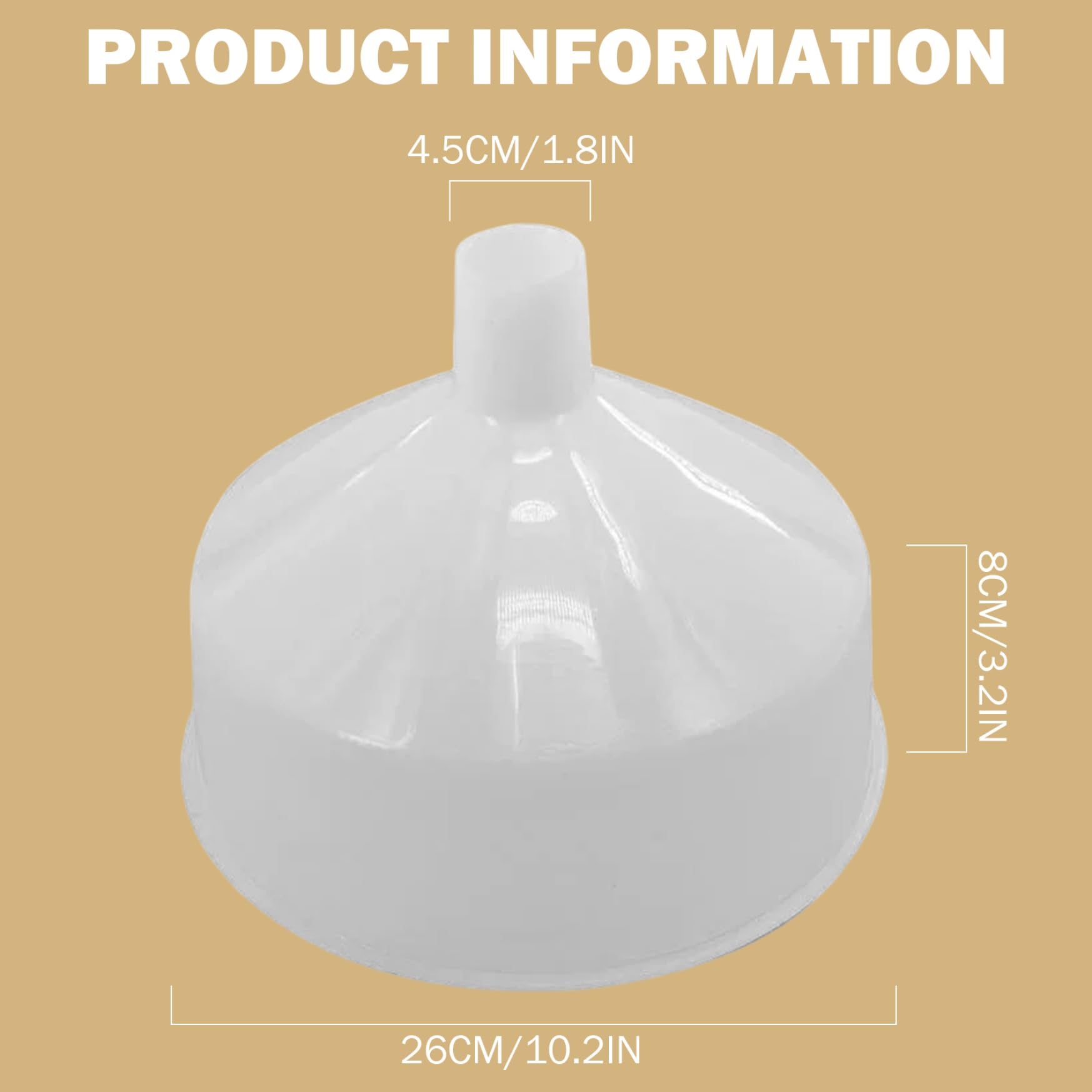 Embudo para uso en cocina, embudo de plástico de boca ancha de 1, 5 l con cuello largo, para llenar botellas con aceite y cerveza.