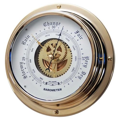 SINJEE Brass Barometer, Fishing Weather Barometer,Maritime Barometers, Diameter 180mm/7.087" (Face