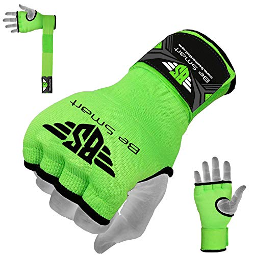 Gel Inner Hand Wraps Boxing Gloves Bandages Muay Thai, Mma, Ufc, Kick Boxing Protective Gear Pair (Green, Medium) #TOP1