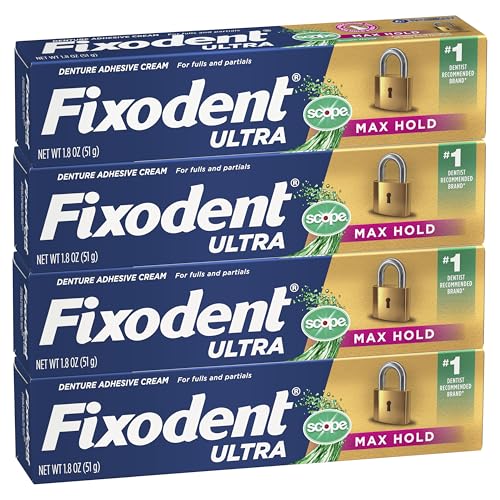 Ultra Max Hold Plus Scope Secure Denture Adhesive for...