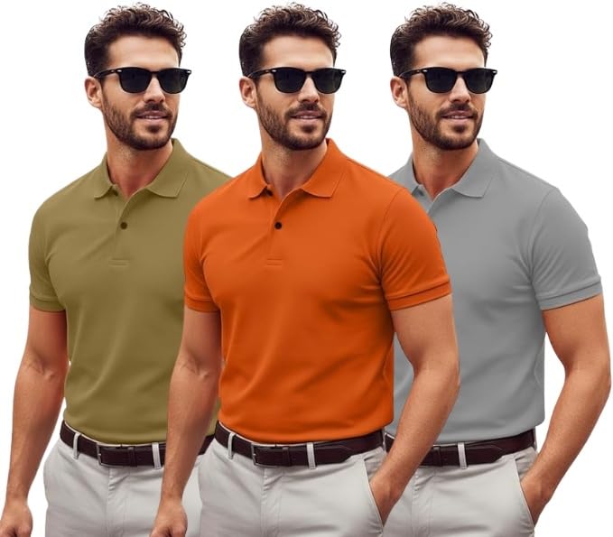 Image of LEOTUDE Men's Matty Regular Fit Polo T-Shirt for Man