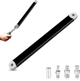 SNSYGN Llave dinamométrica para coche, llave de extensión con adaptador de accionamiento de 1/2", 1/4" y 3/8" y llave de vaso para reparación de automóviles mecánicos