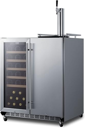 Miniatura 6 de Summit Appliance SWBC3041 30 pulgadas de ancho integrado debajo del mostrador para interiores y exteriores, combinación de doble zona