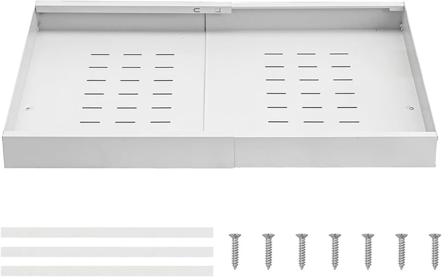 Pull Out Cabinet Drawer, Adhesive Sliding Tray for Kitchen Organization, 12 Inch Cabinet Organizers Slide-Out with Sturdy Construction, Space Saving Storage p