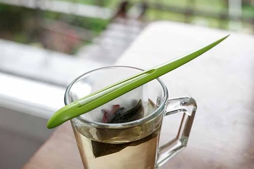 Miniatura 6 de Kikkerland mono infusor de té y charola de goteo, Tubo, Transparente