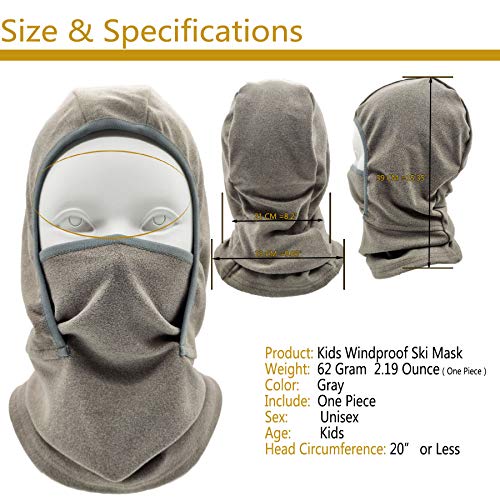 Image of Kids Balaclava Ski Mask Windproof Fleece Neck Warmer Gaiter Winter Face Warmer for Cold Weather Boys Girls