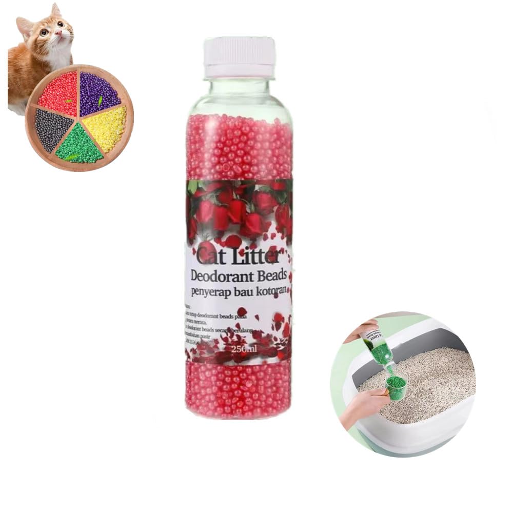 Cat Litter Deodorizer Beads, Deodorizing Beads Air Freshener for Pet Smells from Litter Box, Reusable Soothing Scent Cat Litter Deodorizer, Activated Carbon Physical Adsorption, Keep Home Fresh