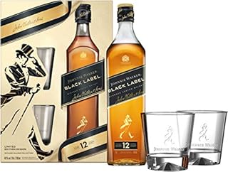 Johnnie Walker Black Label, Geschenkpackung mit 2 GläsernBlended Whisky 1 x 0.7 l, 754411