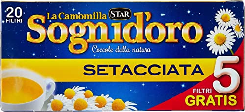 STAR Camomilla Setacciata Bebida relajante Manzanilla 20 bolsas + 5 gratis