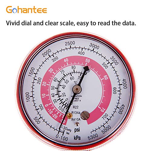 Air Conditioner Refrigerant Low And High Pressure Gauge 70Mm/2.7Inch For R410A R134A R22 Psi Pa Ac Pressure Gauges #TOP4