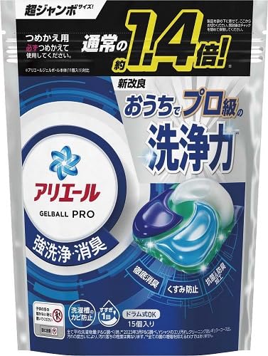アリエール ジェルボール PRO つめかえ用 64個 5袋セット Amazon.co.jp: アリエール 洗濯洗剤 ジェルボール PRO 部屋干し
