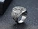 VNOX Sigil of Lucifer Seal of Satan Symbol Signet Ring Band for Men,Talisman Amulet Jewelry (*Sliver-2 Pcs, 9)