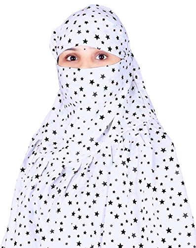 Image of SIXSIGMA Cotton Long Scarf Cum Mask scarves Usable for vehicle Driver | White Printed Design | Universal Size | For Girl & Women | Breathable Sun Protection Light Weight