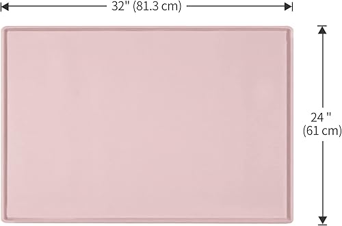 Miniatura 211 de Tapete de comida para perros, bandeja de comida impermeable de silicona, mantel individual antideslizante para mascotas, borde elevado de 0.6