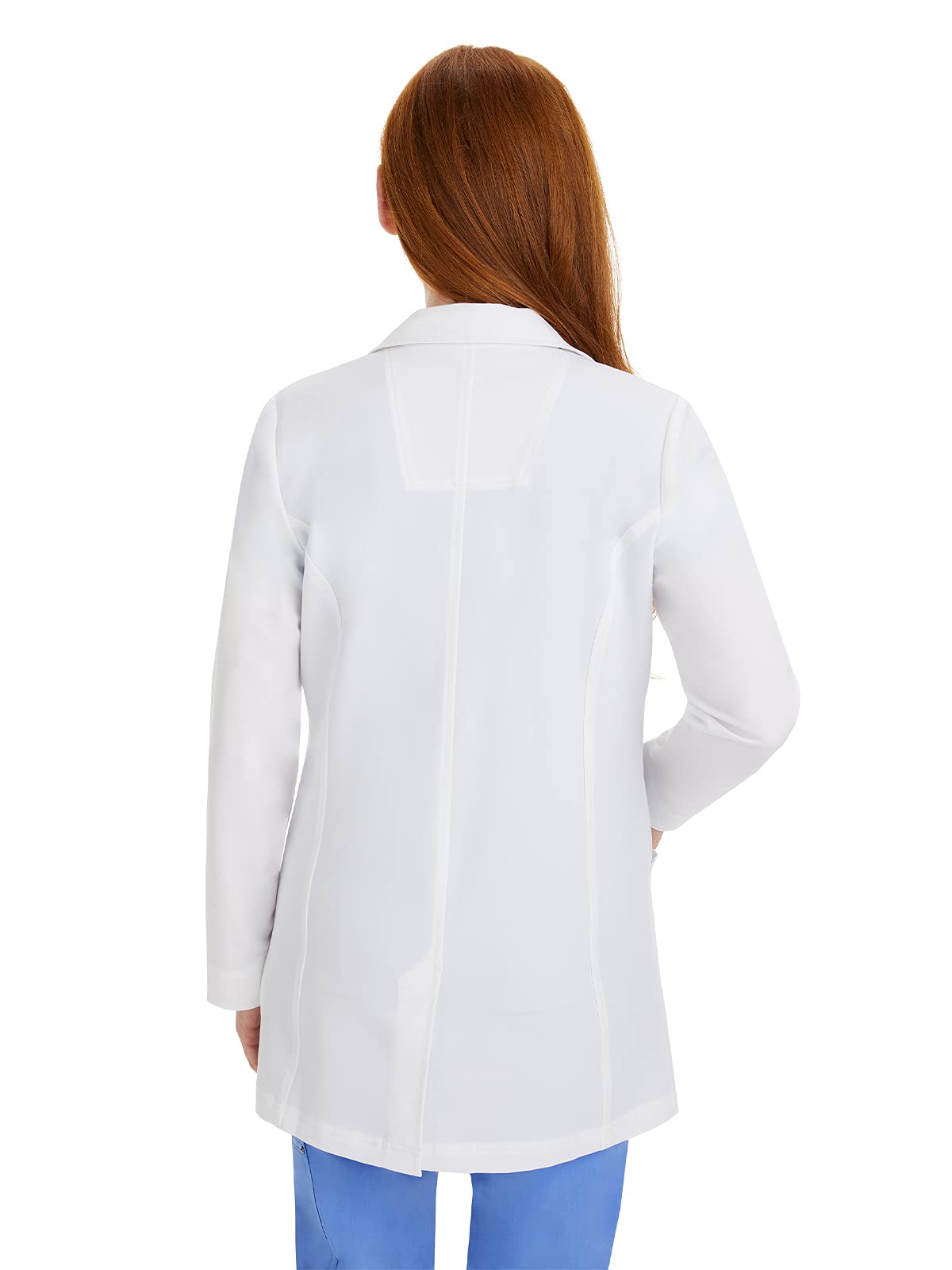Healing Hands Faith Lab Coat - Abrigo de laboratorio de tres bolsillos de longitud media - Blanco - 2X-Large