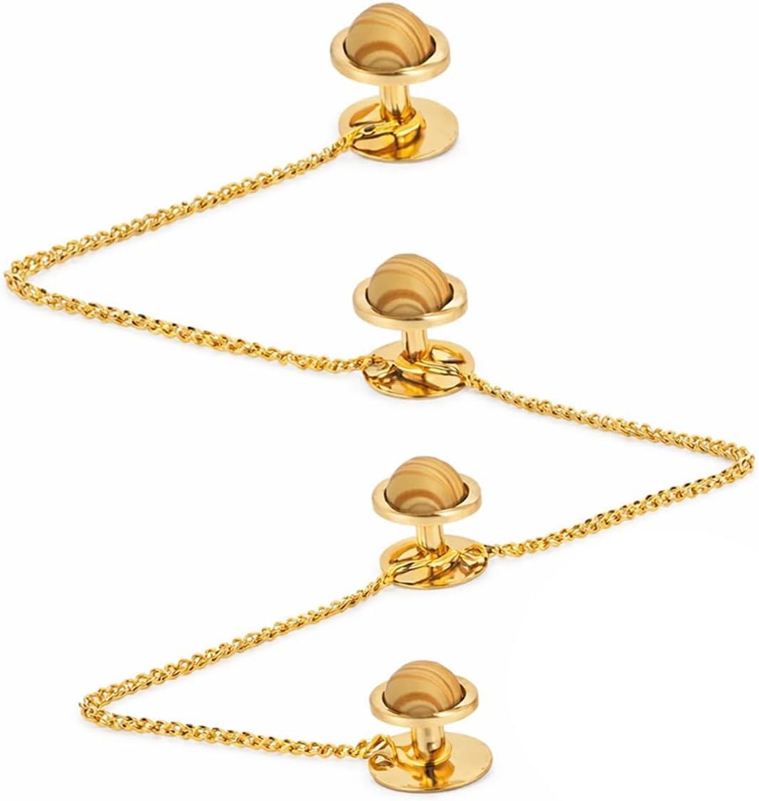 VAMA FASHIONS Gold Plated Wood Design Kurta Buttons for Ethnic Ware Men Women