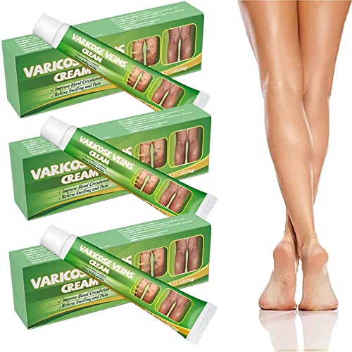 Veinsmoothing Krampfadern Creme, Krampfadern Creme, Anti Krampfadern Beruhigende Beincreme, Venenpflege Verblassende Creme für Beine, Beseitigt Krampfadern und Besenreiser (3PCS) Cover