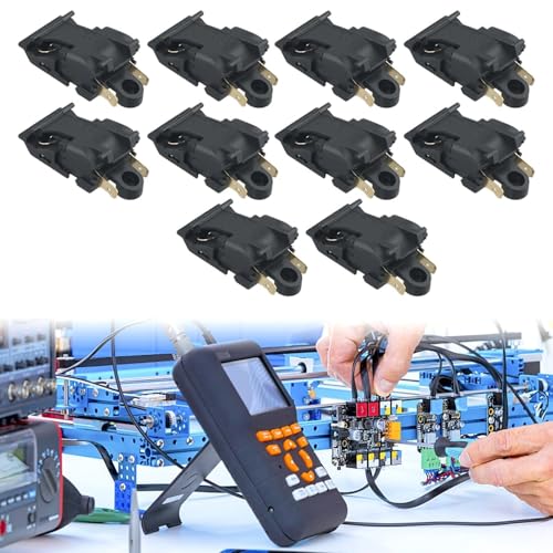 Tool Part for 10pcs Replacement Electric Kettle Thermostat Switch 13A 250V 16A Black