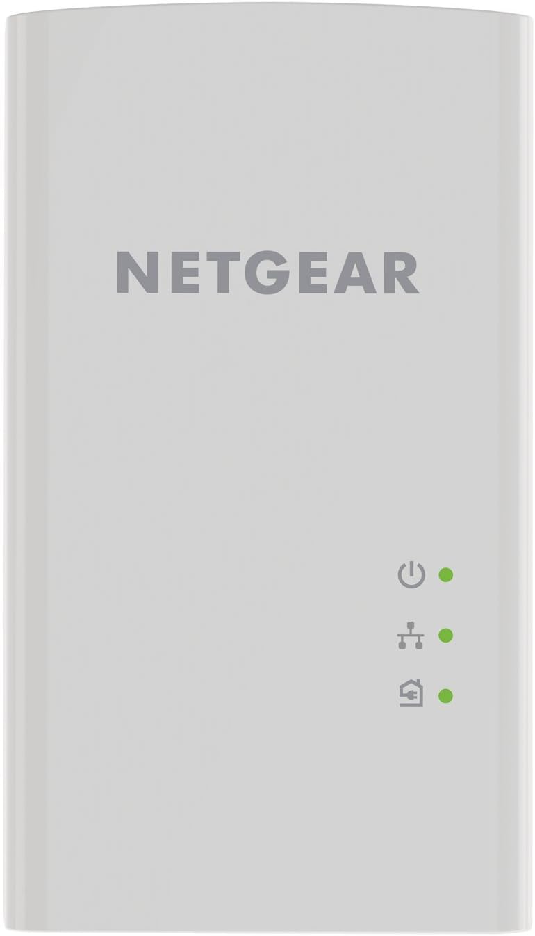 Přední view of NETGEAR Powerline 1000 Adapter with LED indicators