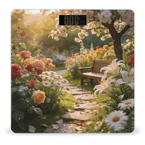 Báscula Digital de Baño con Pantalla LED Clara y Vidrio Templado miniatura 1