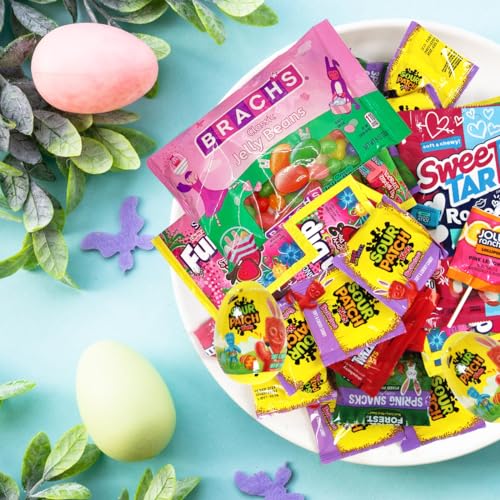 Easter Candy Individually Wrapped Variety Pack with Spring Time Fun Dip, Sour Patch Kids Bunnies, Black Forest, and Twizzlers Twists for Spring Easter Egg Hunts, and Basket Stuffers for Kids, 3lb