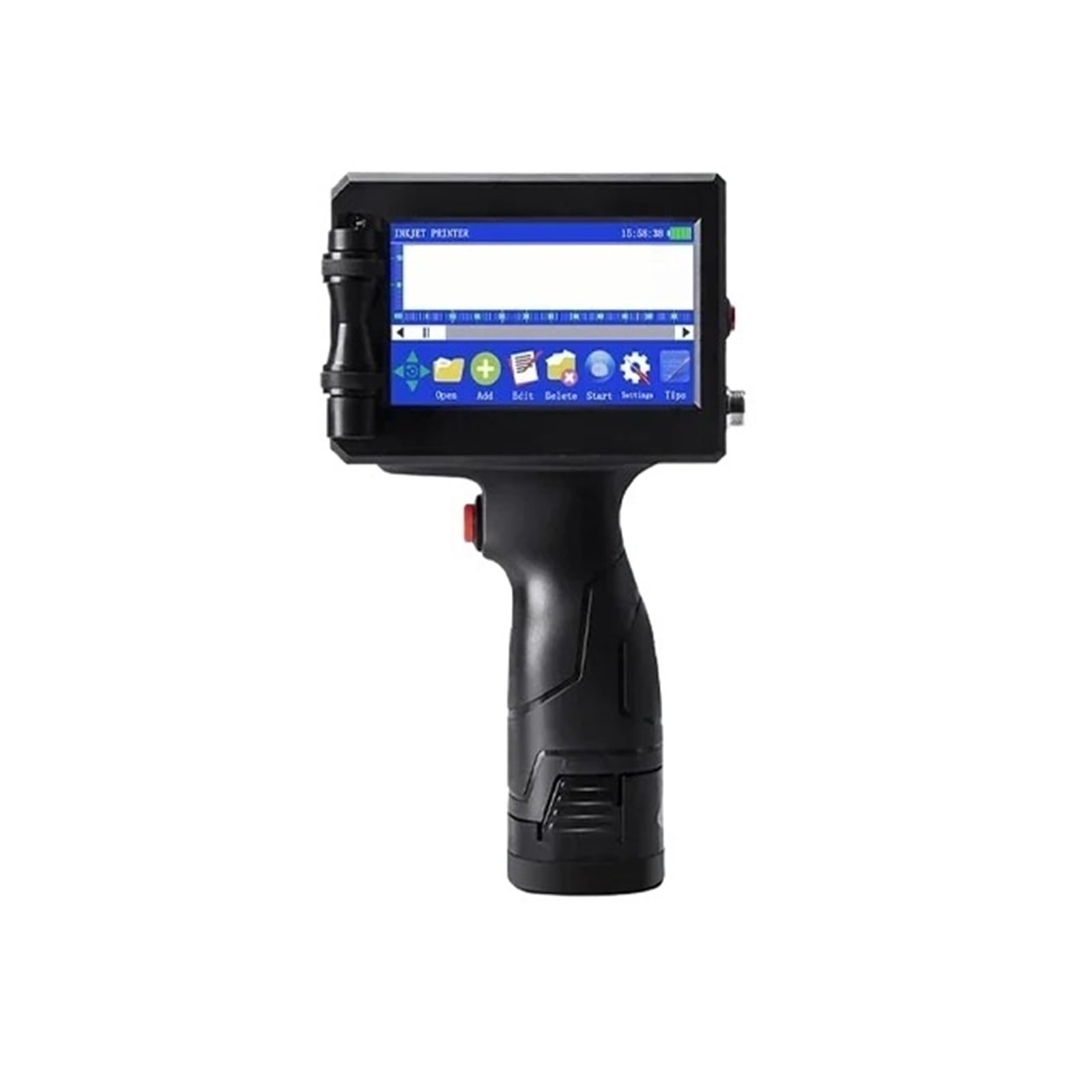 Merhovo One Color Inkjet Printer, 12.7Mm Label Printer Batch Code Date Number Qr Bar Logo Expiry P15 Handheld Inkjet