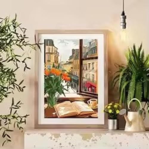 Affiche café croissant rétro en toile pour décoration murale cuisine salon 80x110cm
