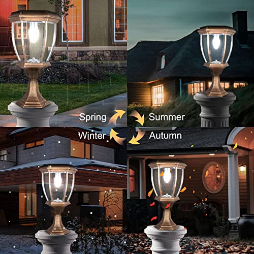 Kendal Large Outdoor Solar Powered Led Light Lamp (Bronze) #TOP1