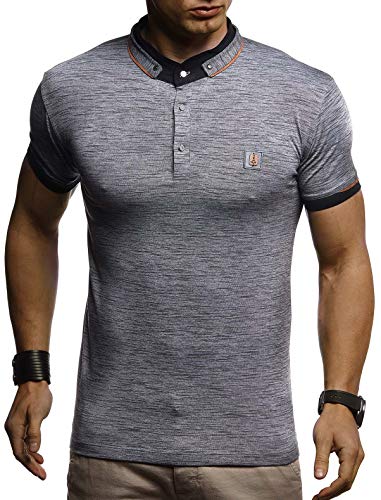 Leif Nelson Men's Modern Polo T-Shirt with Buttons Sweatshirt Hoodie Sweater Jacket Pullover Slim Fit LN48752