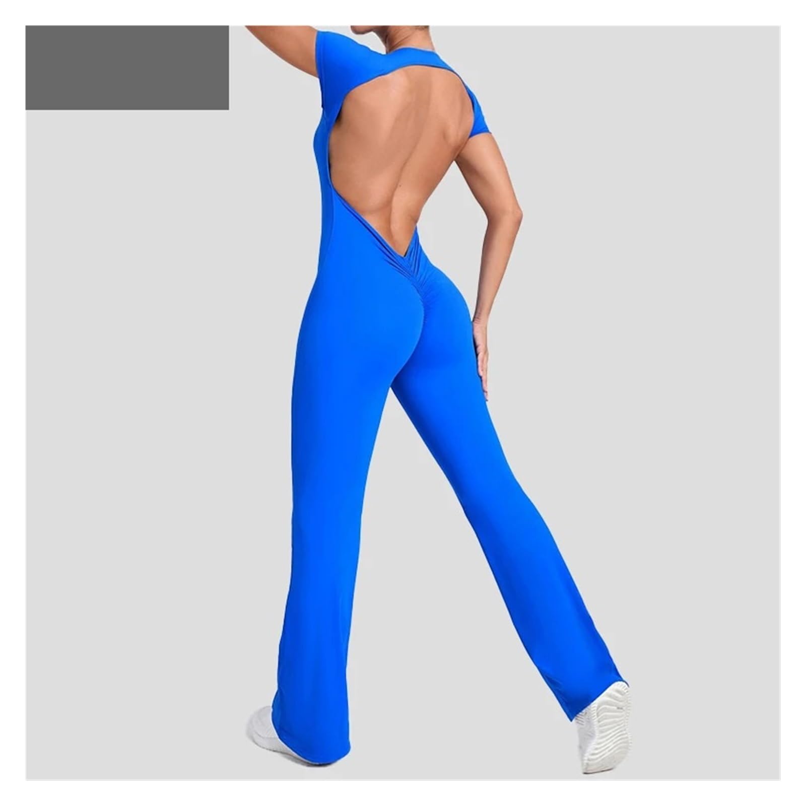 Mono De Gimnasio For Mujer, Ropa De Yoga De Una Pieza, Ropa De Entrenamiento De Baile Latino, Mono Acampanado