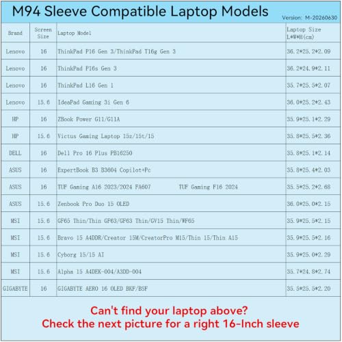 Image of Smatree M94G Hard Protective Case for 16 inch DELL /Lenovo /ASUS /GIGABYTE | Compatible for DELL Pro, Lenovo ThinkPad, HP ZBook, ASUS TUF /ExpertBook, GIGABYTE Aero, HP Victus,ASUS Zenbook,Green(X8288G)