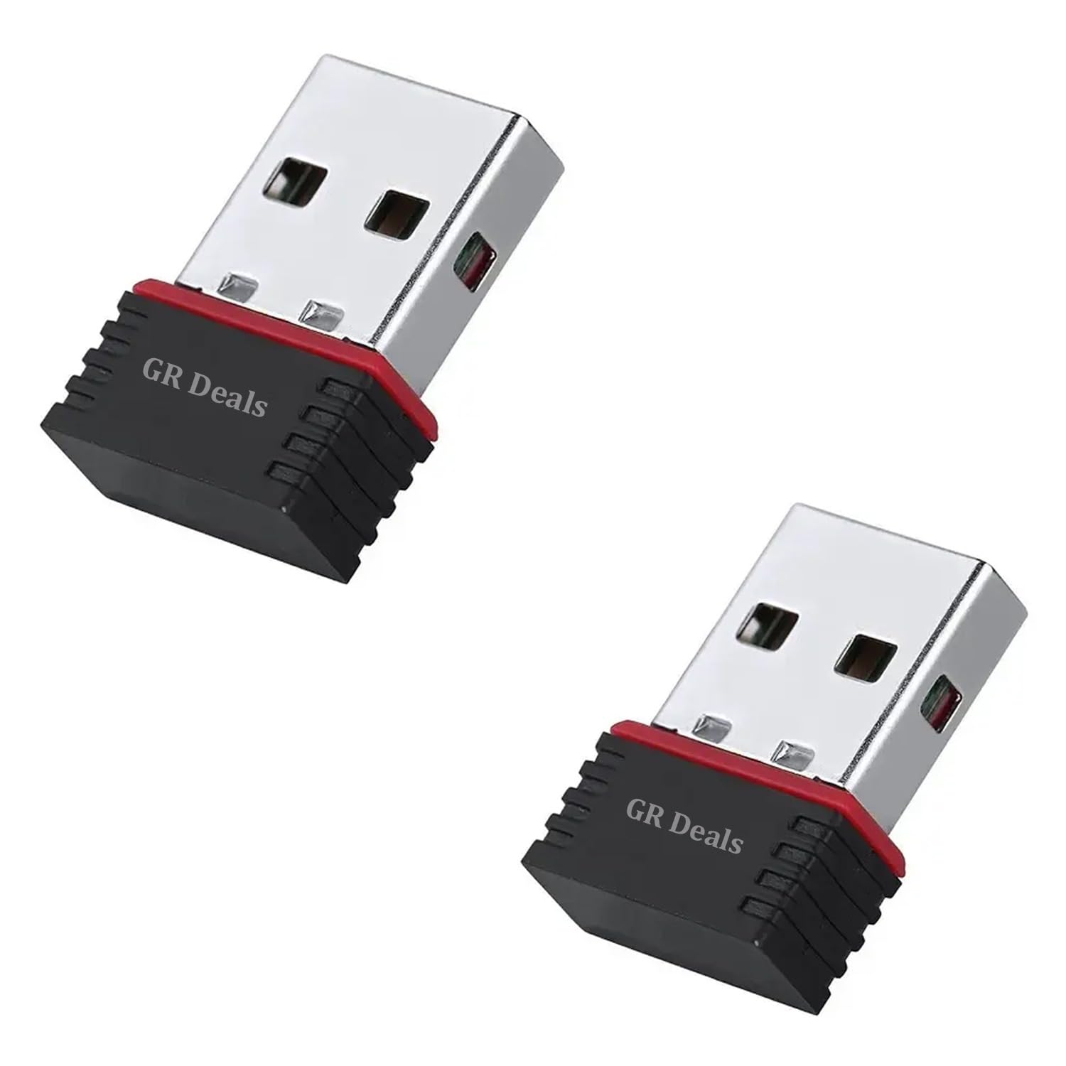 Wireless USB 2.0 Wireless 802.11N 300mbps for PC, Laptop, Desktop, USB WiFi Adapter 300 MBPS Speed, Wireless Network Dongle for Desktop PC, Laptop. Black. (Pack of 2)