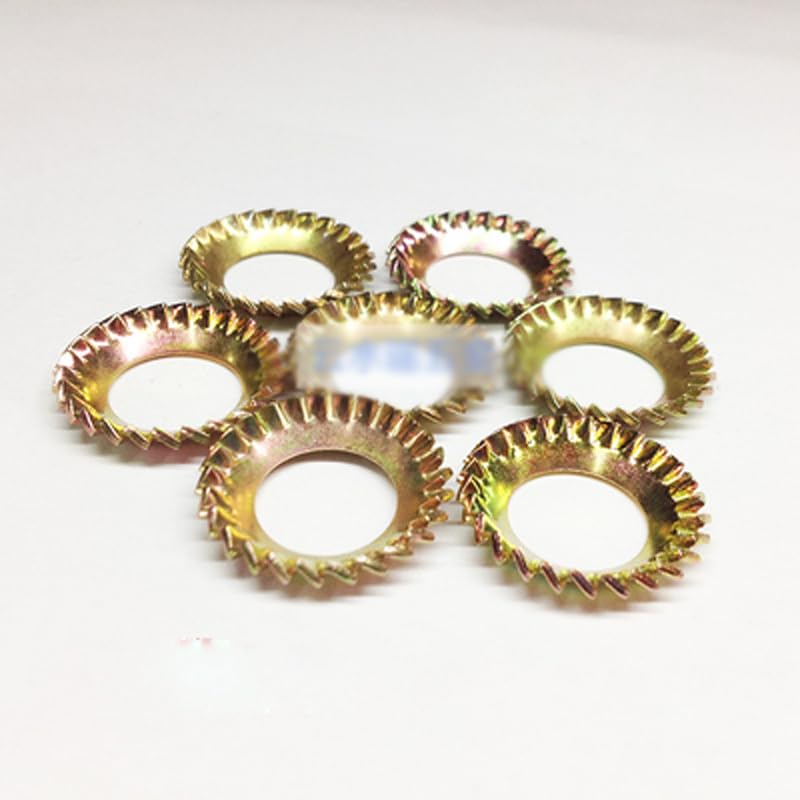 M4-M12 Cone Washers Jagged Lock Washer 65# Manganese Steel GB956.2 - (Number of Pcs: M6(10pcs))