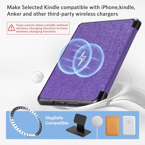 Image of CoBak Magnetic Case for 7 inch Kindle Paperwhite 12th Gen 2024 and Kindle Colorsoft - Compatible with iPhone MagSafe, for Samsung /Belkin /Anker Wireless Charging Pads, Lightweight, Auto Sleep Wake