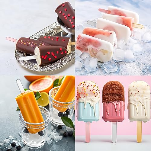30 Stück Acryl-Stäbchen, wiederverwendbare Eisstiele, Eisstiele, Kuchenformen, Mini-Eisstiele, Kuchenstiele, für selbstgemachtes Eis, Kuchen, Desserts, DIY-Kunst (11,4 cm, mehrfarbig)