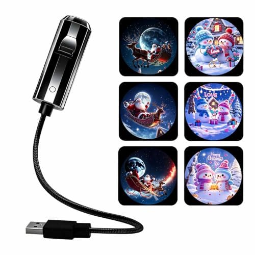 Christmas Projector Indoor,Plug and Play Christmas Projector，6 Scenes