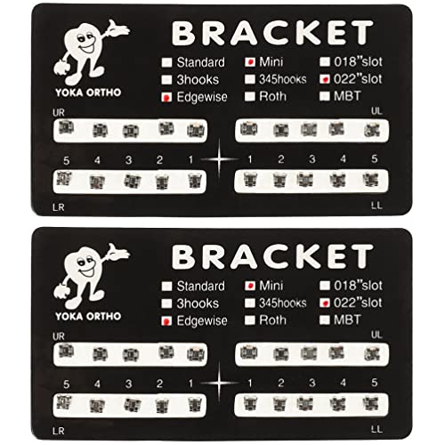 GLEAVI 40Pcs Dental Orthodontic Brackets Stainless Steel Tooth Brace Brackets Tooth Brace Holder Dental Accessories for Orthodontic Tooth Brace¡­