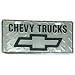 Chevy Trucks Diamond Embossed background metal auto tag 6 x 12
