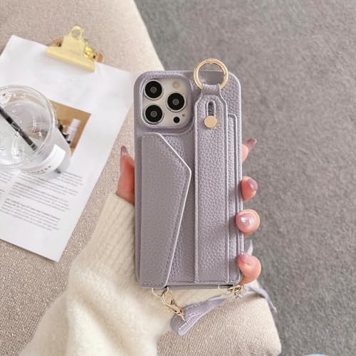 Étui en cuir de luxe violet pour iPhone 14 Plus la protection élégante de votre smartphone