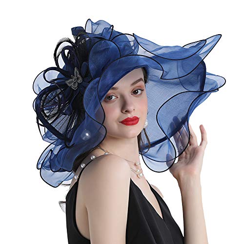 Sombrero de Mujer con Alas Amplias y Adorno Mariposa miniatura 2